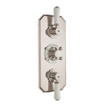 BC Designs Victrion Nickel 2 Outlet 3 Handle Concealed Shower Valve Cut Out